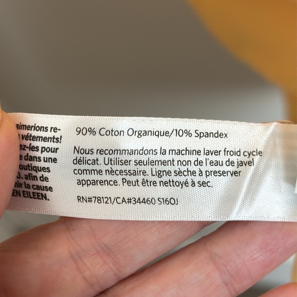 NWT Eileen Fisher Yellow Ballet Neck Mini Dress Size Large - Picture 4 of 5